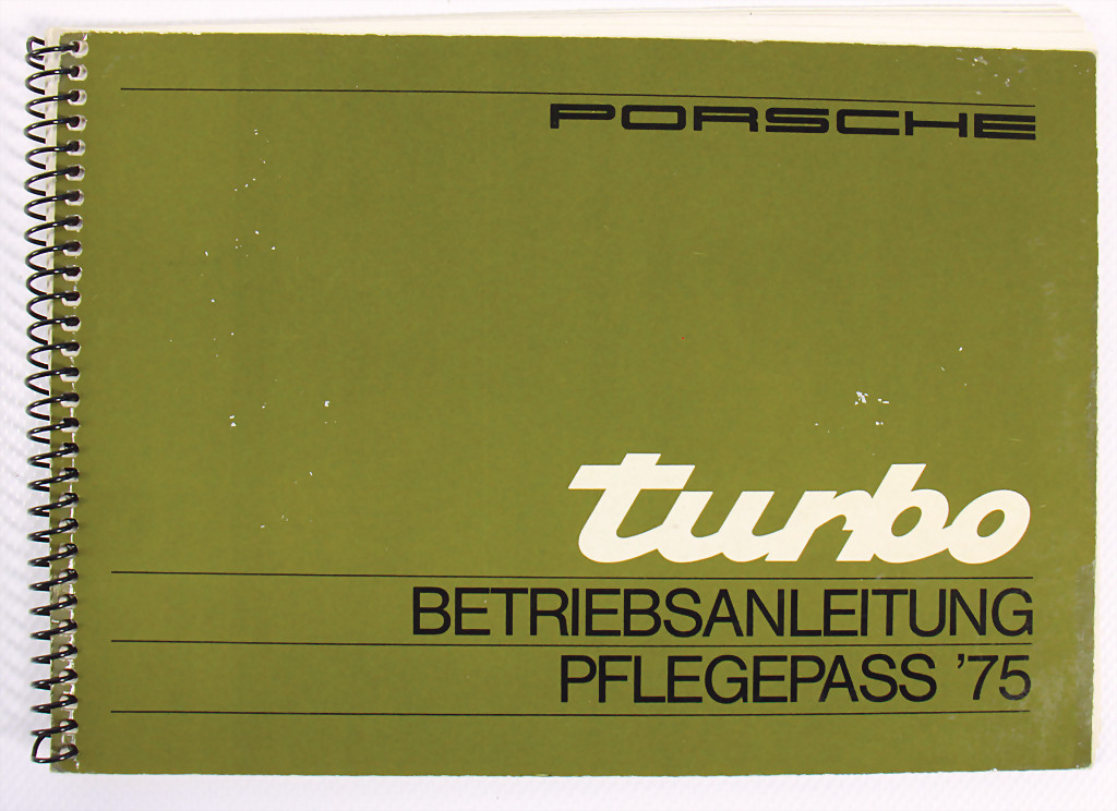 Porsche Turbo Betriebsanleitung - Ergebnis 1.500 €
