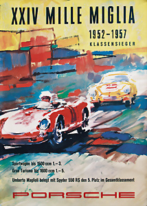 Porsche Spyder Race Car Advertising 2005 Poster Printed in Germany