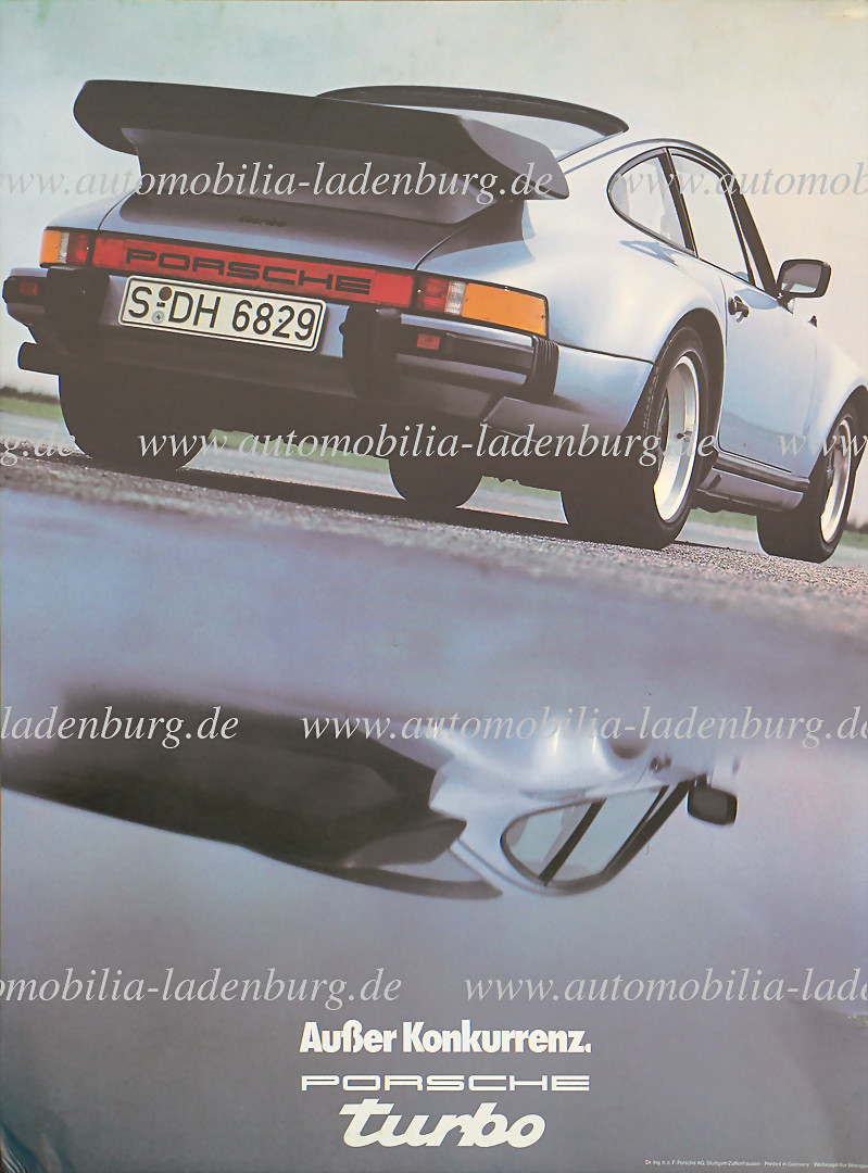 Porsche 911 930 Turbo 3,3 „außer Konkurrenz“ Poster Reprint