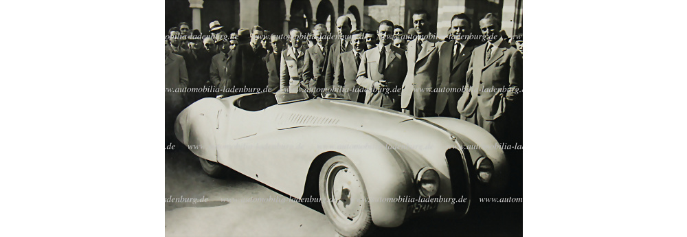 1940 Mille Miglia original s/w Aufnahme BMW 328 'Bügelfalte'