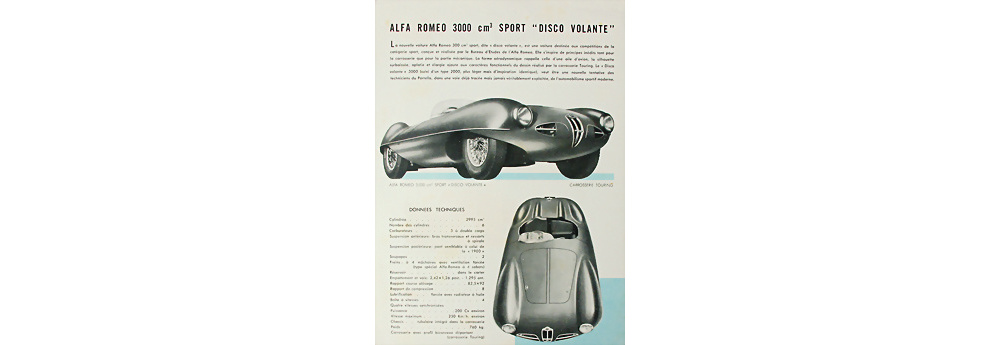 Alfa Romeo Disco Volante Einblattprospekt