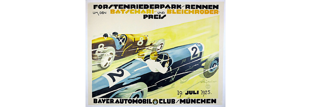 1925 Veranstaltungsplakat, Forstenriederpark Rennen