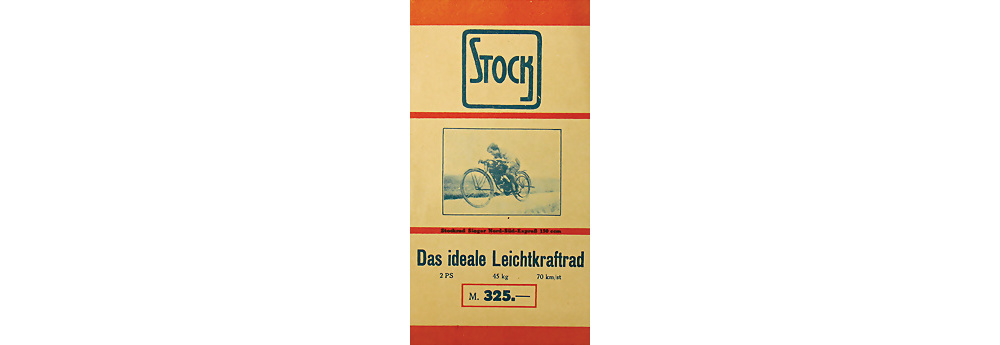 1925 STOCK Faltprospekt 'Das ideale Leichtkraftrad', 8 Seiten