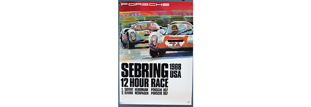 Nr. 2114 - PORSCHE März 1968, Porsche Rennplakat 12 Hour Race