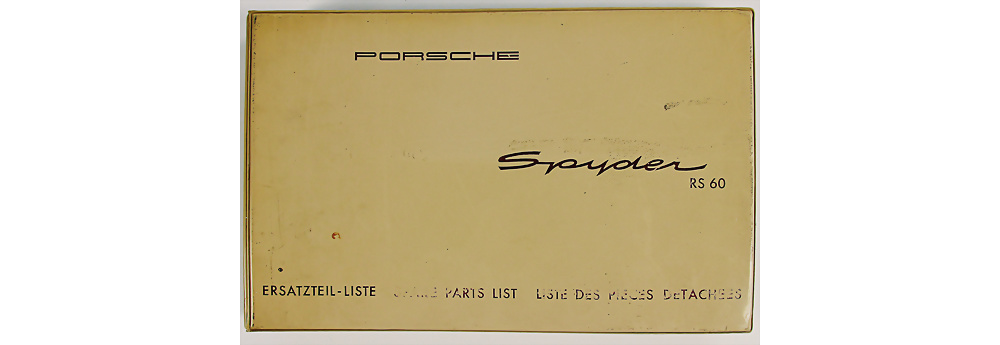 Nr. 90 - PORSCHE Deutschland 1959, Betriebsanleitung Porsche Spyder Typ RS 60