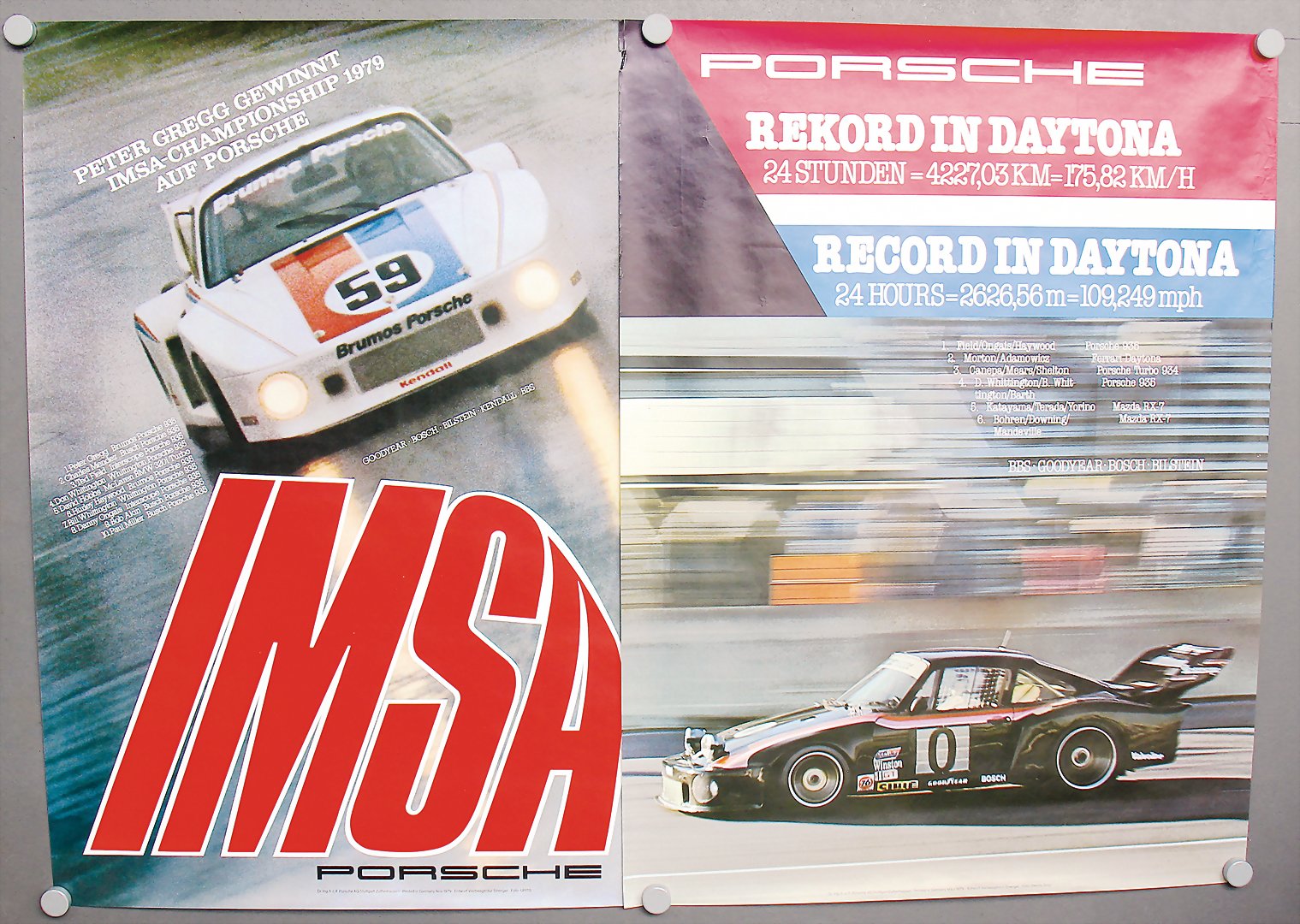Original Vintage RARE Porsche Race Klaus Ludwig Deutscher Rennsportmeister '79 